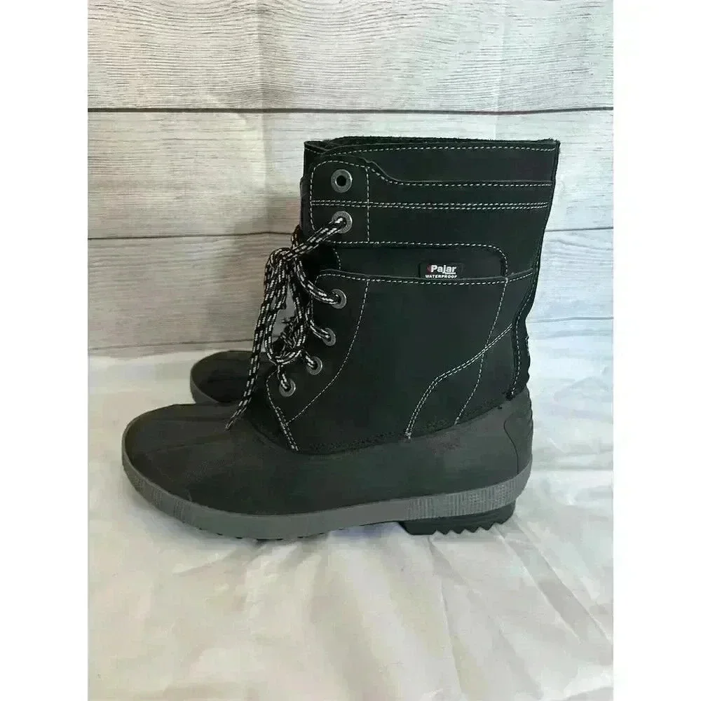 Pajar Men's Leroy Waterproof Black Snow Boots Size 9 Winter Casual